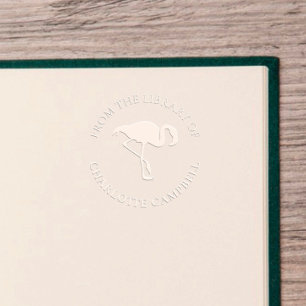 Stylish Book Round Embosser From the Library Of