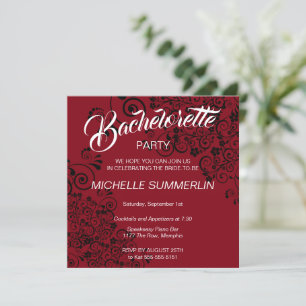 Stylish Border Bachelorette Party Invitation