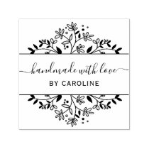 stylish botanical handmade self-inking stamp