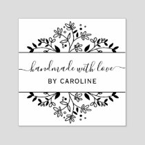 stylish botanical handmade self-inking stamp