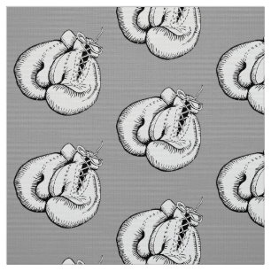STYLISH BOXING GLOVES SPORTS PATTERN FABRIC