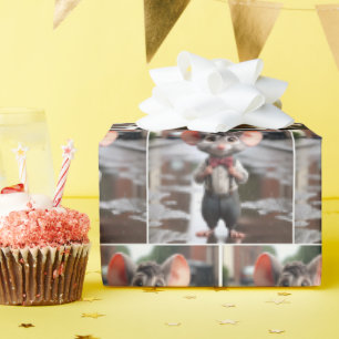 Stylish Boy Mouse In an Alley Wrapping Paper