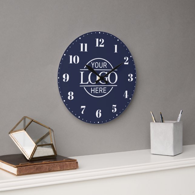 Stylish Branded Company Business Logo Promotional Large Clock (Office)