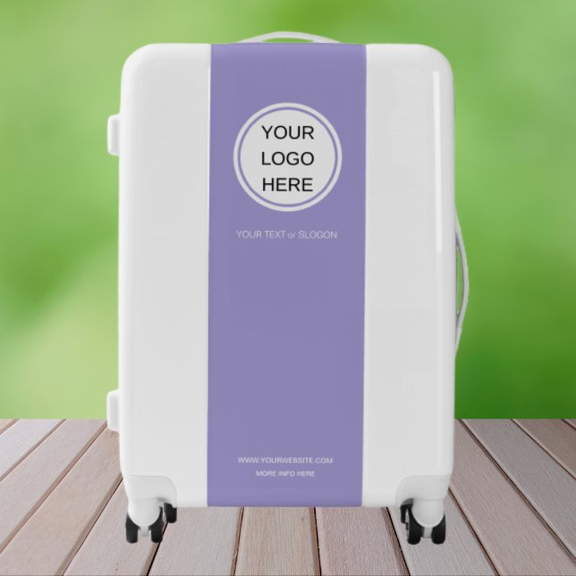 Stylish Branded Purple Business Logo & Text  Luggage (Creator Uploaded)