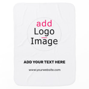 Stylish Branding Chic Customizable Logo    Baby Blanket