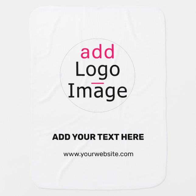 Stylish Branding Chic Customizable Logo    Baby Blanket (Front)
