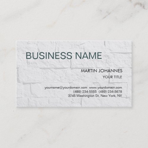 Stylish Brick Wall Grey Black White Business Card