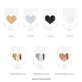 Stylish Bridal Party Wedding Stemless Wine Glass (Color Chart)