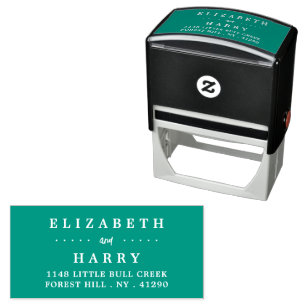 Stylish Bride & Groom Self-inking Stamp
