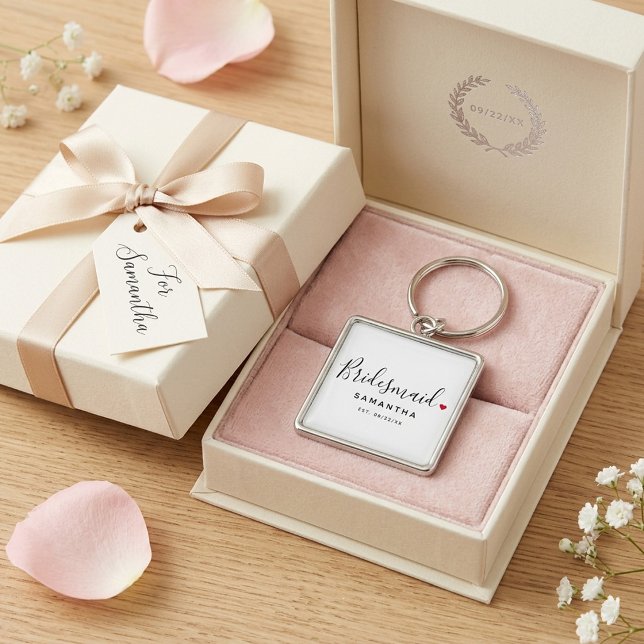 Stylish Bridesmaid Wedding Keychain (Creator Uploaded)