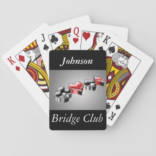 Stylish Bridge Poker Canasta Suits Modern Custom Playing Cards