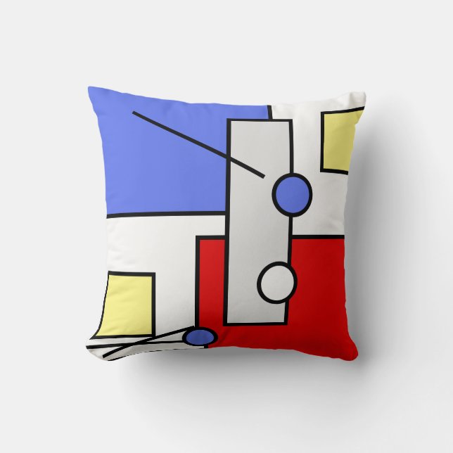 Stylish Bright Abstract Art Geometry Shape Cushion (Front)