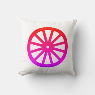 Stylish Bright Colorful Wheel Pillow Cushion