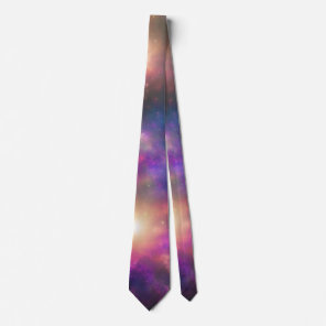 Stylish Bright Colors Galaxy Art Neck Tie