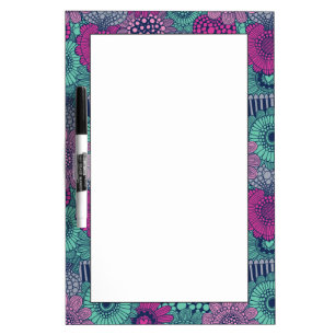 Stylish bright pattern of gorgeous flowers Dry-Erase board