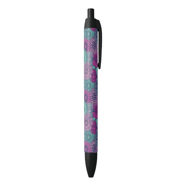 Stylish bright pattern of gorgeous flowers pen (Bottom (Vertical))