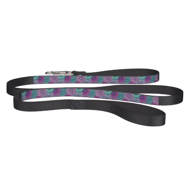Stylish bright pattern of gorgeous flowers pet leash (Full)