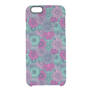 Stylish bright pattern of gorgeous flowers clear iPhone 6/6S case
