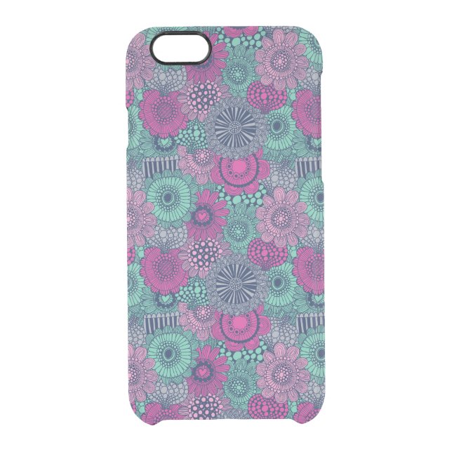 Stylish bright pattern of gorgeous flowers uncommon iPhone case (Back)