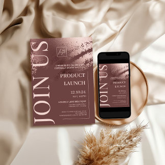 Stylish bronze business special event invite