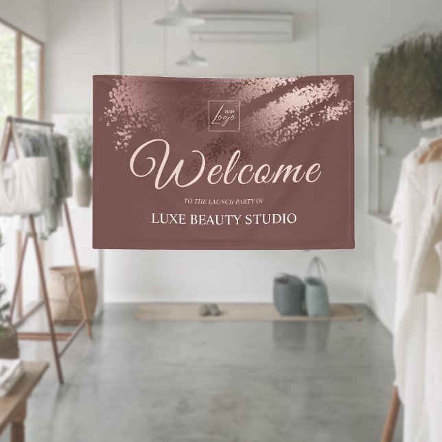 Stylish Bronze Special Event Launch Party Welcome Banner (Stylish Bronze Special Event Launch Party Welcome Banner)