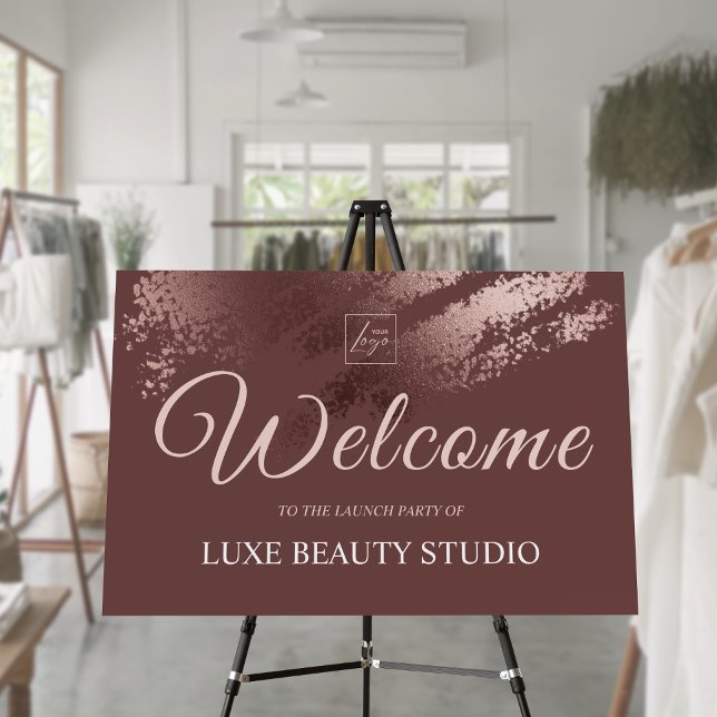 Stylish bronze special event launch party welcome foam board (Stylish bronze special event launch party welcome foam board)