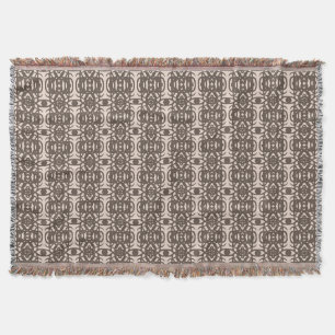 Stylish brown and beige Tao Throw Blanket
