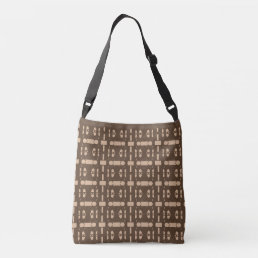 Stylish Brown &amp; Beige Pattern Crossbody Bag
