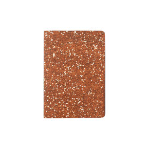 Stylish Brown Glitter Passport Holder