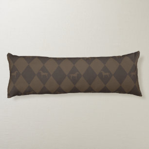 Stylish Brown Harleqiun Horse Pattern Body Pillow
