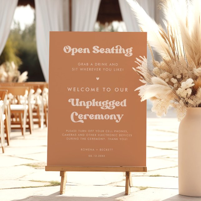Stylish Brown Open seating Unplugged ceremony Foam Board (Creator Uploaded)