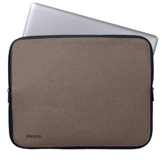 Stylish Brown Ostrich Look Custom Lap Top Sleeve