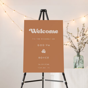 Stylish Brown Sugar Welcome to our Wedding Sign