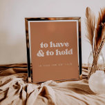 Stylish brown To Have and To Hold Wedding Blanket Poster