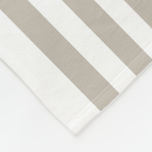 Stylish Brown  White  Ascending Stripes Design Fleece Blanket