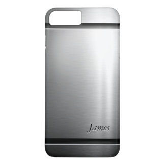 Stylish Brush Metal Stainless Steel Look iPhone 7 Plus Case