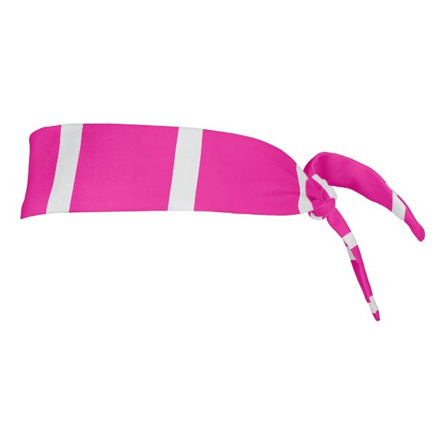 Stylish Bubblegum Pink Metalic Cream Veil   Tie Headband (Rotate 90)
