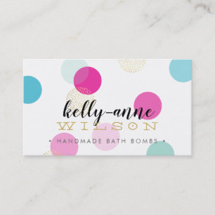 STYLISH BUBBLES SPOTS glam luxe gold bath bomb Business Card