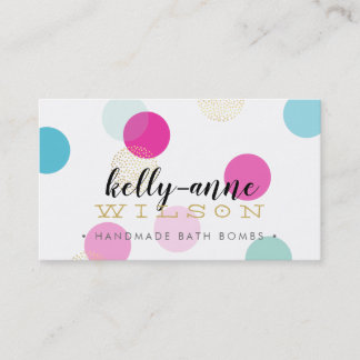 STYLISH BUBBLES SPOTS glam luxe gold bath bomb Business Card
