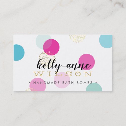 STYLISH BUBBLES SPOTS glam luxe gold bath bomb Business Card