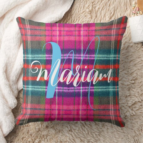Stylish Buffalo Plaid Tartan Pattern - Family Throw Pillow