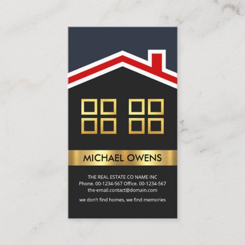 Stylish Building Roof Window Realty Business Card