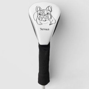 Stylish Bulldog Minimalist Golf Head Cover