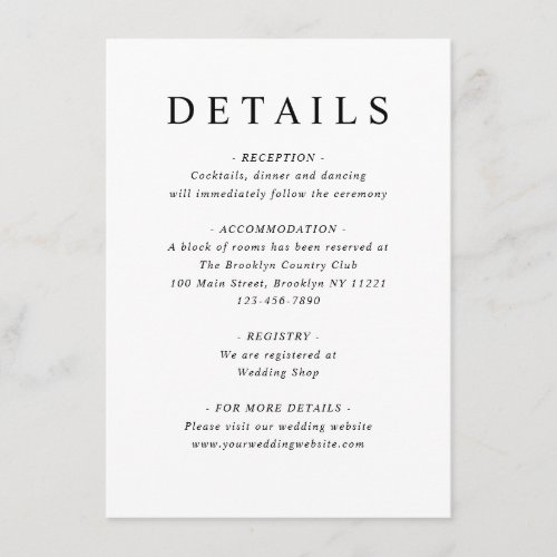 Stylish Burgundy Dusty Blue Floral Wedding Details Enclosure Card