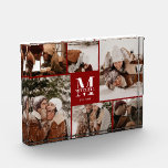 Stylish Burgundy Family Photo Collage Keepsake Block<br><div class="desc">This Burgundy Maroon Red 6 Photo Collage Modern Family Personalized Keepsake is the perfect way to turn your favorite family photos into a cute and trendy keepsake. With a simple, modern design and elegant Monogram, it's fully customizable to fit your style. Ideal for gifting on Mother’s Day, Father’s Day, birthdays,...</div>