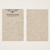 Stylish Burlap Texture Earring Display Cards (Front & Back)