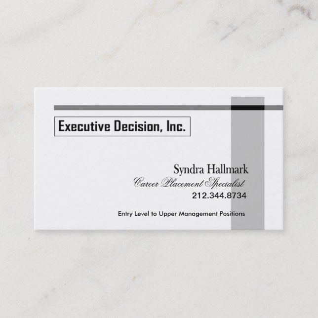 Stylish Business Card - all purpose "Executive" (Front)