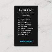 Stylish Business Card (all purpose) - "Lumina" (Back)