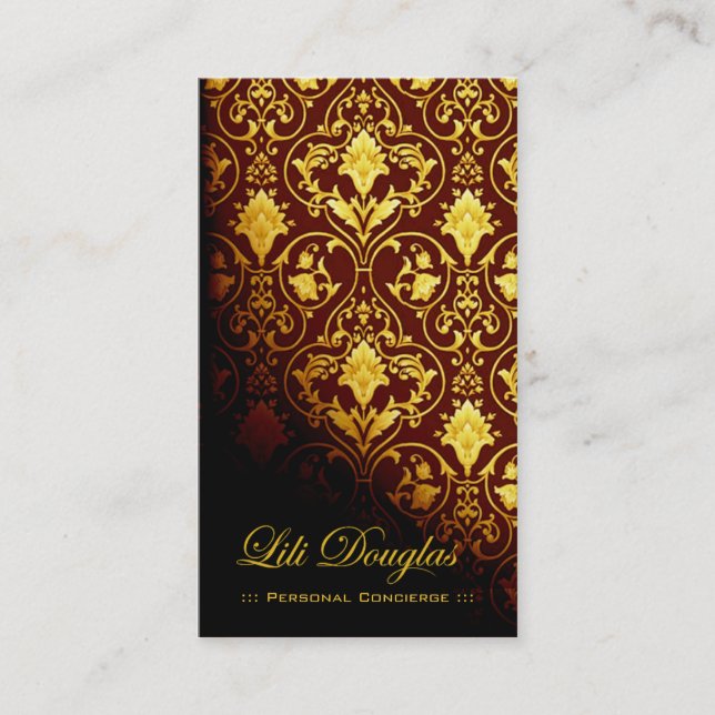 Stylish Business Card (all purpose) - "Roccoco" (Front)