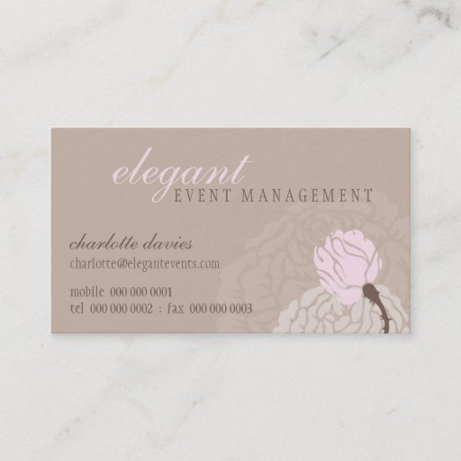 Customizable STYLISH BUSINESS CARD elegant rose